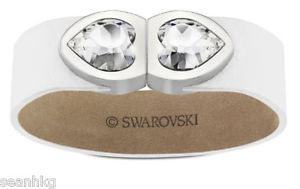 ̵ۥ֥쥹åȡ?եϡȥ֥쥹åȥꥢꥹۥ磻swarovski heart usb bracelet, clear crystal, m white calfskin, 8gb, mib 5064561