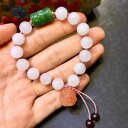 yzuXbg@ANZT?@Ehr[YuXbggenuine natural white jade gemstone round beads bracelet 10mm