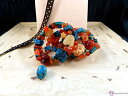 【送料無料】ブレスレット アクセサリ— ターコイズトルコカネラップブレスレットturquoise and carnelian mixedstone ...