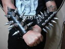 【送料無料】ブレスレット アクセサリ— leather giant spike gauntletmdlg0204 goatwhoreleather giant spike gauntlet mdlg0204 goatwhore(4)