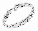 ブレスレット　アクセサリ—　ロイヤルチェーンブレスレットビザンチンイタリアメンズレディースroyal chain bracelet byzantine, silver plated jewel gift mens ladies italy