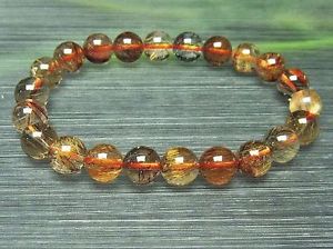 ̵ۥ֥쥹åȡꡡǥ饦ɥ֥쥹å9mm rare 3a natural clear golden rutilated quartz round bracelet gift bl5702