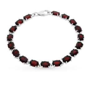 【送料無料】ブレスレット　アクセサリ—　ソリッドシルバーガーネットブレスレットsolid silver 925 na..