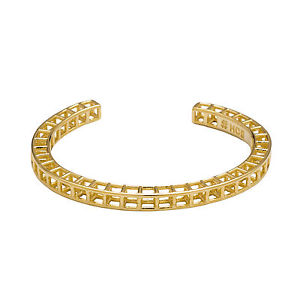 【送料無料】ブレスレット　アクセサリ—　メッキキューブケージカフbrass 14k gold plated cube caged cuff