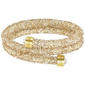 【送料無料】ブレスレット　アクセサリ—　ダブルゴールデンクリスタルブレスレットスワロフスキーゴールドcrystaldust double golden crystal bracelet swarovski gold 5255907 5237763 [tama