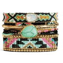 ヒパネマ 【送料無料】ブレスレット　アクセサリ—　ブレスレットブラジルダリアサイズbracelet brazilian multi rows * hipanema * dahliasize s 17 cm