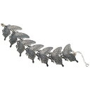 【送料無料】ブレスレット アクセサリ— アールヌーボーブレスレットwomens art nouveau butterflies bracelet oxidized silverplated brass