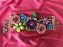 【送料無料】ブレスレット アクセサリ— ベッツィージョンソンヴィンテージテントウムシブレスレットbetsey johnson vintage secret garden ladybug bright colorful flower bracelet