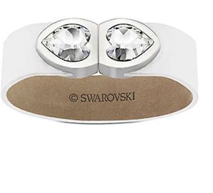 ̵ۥ֥쥹åȡ?եϡȥ֥쥹åȥꥢꥹۥ磻swarovski heart usb bracelet, clear crystal, m white calfskin, 8gb, mib 5064561