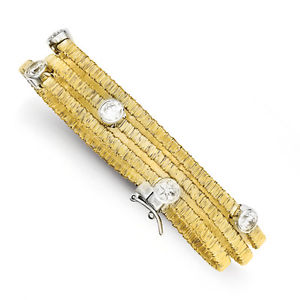 【送料無料】ブレスレット　アクセサリ—　スターリングシルバーフラッシュファンシーブレスレット925 sterling silver flash goldplated fancy cz bracelet 725