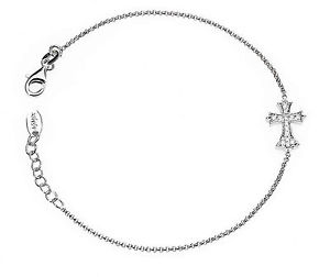 【送料無料】ブレスレット　アクセサリ—　ブレスレットアーメンクラシックシルバークロスシルバーファッションbracelet amen classic brczb3 925 silver cross zircons womens silver fashion