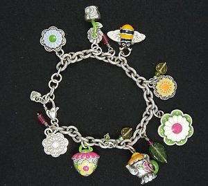 【送料無料】ブレスレット　アクセサリ—　ブライトンエナメルカラフルブレスレットfabulous brighton enamel colorful fun flower charm bracelet