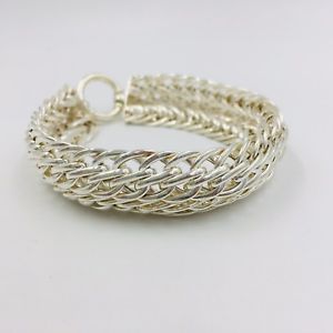 yzuXbg@ANZT?@X^[OVo[ChNuXbgchunky sterling silver wide link bracelet