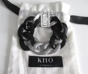 kmo paris python leather wrap amp; glitter chain link oversized chunky braceletパリレザーラップチェーンリンクブレスレット※注意※NYからの配送になりますので2週間前後お時間をいただきます。人気の商品は在庫が無い場合がございます。ご了承くださいませ。サイズの種類の商品は購入時の備考欄にご希望のサイズをご記載ください。　携帯メールでの登録ですと楽天からのメールが届かない場合がございます。