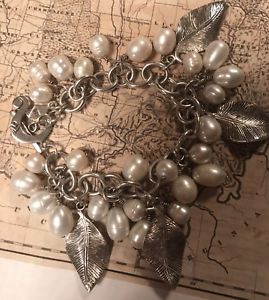 【送料無料】ブレスレット　アクセサリ—　スターリングシルバーブレスレットドルsilpada b1631 freshwater pearl oxidized sterling silver bracelet was 174