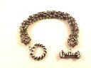 【送料無料】ブレスレット アクセサリ- ビンテージバリスターリングシルバートグルブレスレットvintage bali 925 sterling silver toggle bracelet