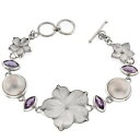 yzuXbg@ANZT?@p[t[AWXg}xX^[OVo[uXbg listingadorable mother of pearl flower amethyst mabe pearl 925 sterling silver bracelet