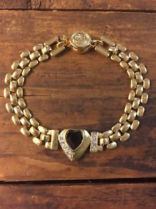 【送料無料】ブレスレット　アクセサリ—　givenchyヴィンテージヒョウリンクチェーンブレスレットauthentic givenchy vintage panther link chain bracelet with heart