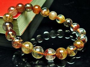 ̵ۥ֥쥹åȡꡡ֥쥹ågift bl18879mm3a9mm rare 3a natural golden flower rutilated quartz round bracelet gift bl1887