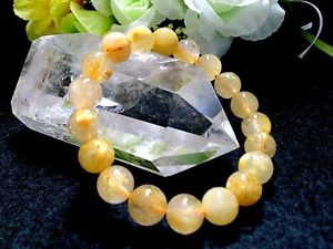 【送料無料】ブレスレット アクセサリ— ブレスレットgift bl879210mm4atitinルチル10mm rare 4a natural ti...