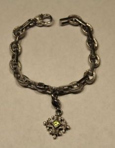 yzuXbg@ANZT?@WfBXX^[OVo[NuXbgyhbgGnT[ judith ripka 925 sterling silver textured link bracelet wperidot enhancer