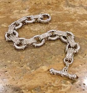 【送料無料】ブレスレット　アクセサリ—　ジュディススターリングリンクブレスレットシトリンjudith ripka sterling 834 link toggle bracelet with citrine fabulous