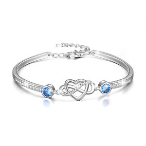 ̵ۥ֥쥹åȡꡡեꥹΥåȥåɥ󥰥С֥쥹åȥaoboco swarovski crystal infinity knot solid sterling silver ajustable bracelet