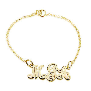 【送料無料】ブレスレット アクセサリ— ソリッドイエローゴールドパーソナライズモノグラムブレスレット10k solid yellow gold pe...