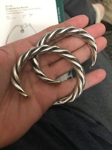 【送料無料】ブレスレット　アクセサリ—　スターリングシルバーカフsilpada sterling silver braided cuff