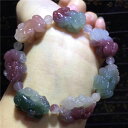 【送料無料】ブレスレット アクセサリ— グラデーションカラーグラデーションヒスイブレスレット××aaaa natural purple green color gradient gradient carved jade bracelet 22 15 9mm