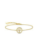 【送料無料】ブレスレット アクセサリ— トーマスイエローライフブレスレットゴールドツリーgenuine thomas sabo yellow gold cz tree of life bracelet 1619cm ta1828y(4)