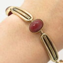 【送料無料】ブレスレット アクセサリ— ファッションゴールドリアルカネリンクブレスレットantq germanykj fashion rolled gold real carnelian link bracelet 7 34(4)
