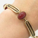 【送料無料】ブレスレット アクセサリ— ファッションゴールドリアルカネリンクブレスレットantq germanykj fashion rolled gold real carnelian link bracelet 7 34