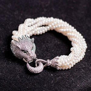 ̵ۥ֥쥹åȡꡡ֥쥹åȥߥ˥ѡ륷С饹bracelet six row mini pearl d culturefreshwater leopard silver 925 class a15