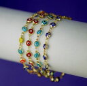 【送料無料】ブレスレット アクセサリ— イエローゴールドブレスレット14k yellow gold evil eye bracelet(4)