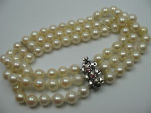 ̵ۥ֥쥹åȡꡡ֥쥹åȥС饹very beautiful 3reihiges saltwater pearl bracelet with 925 silver clasp