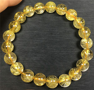 ̵ۥ֥쥹åȡꡡǥ饦ɥӡ֥쥹ånatural golden rutilated quartz crystal round beads bracelet 9mm aaaaa