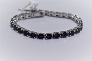 【送料無料】ブレスレット　アクセサリ—　スターリングシルバーアメジストブレスレットオンライン925 sterling silver natural gemstone amethyst bracelet online gift jewelry