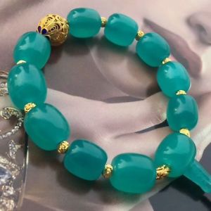 【送料無料】ブレスレット　アクセサリ—　ブレスレットアイスグリーン×natural crystal bracelet amazonite ice green gemstone 126*136mm aaaacx