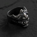 yzuXbg@ANZT?@Vo[TCOgnhChYRNV925 silver samurai armour hannya ring retro handmade mens gift collection