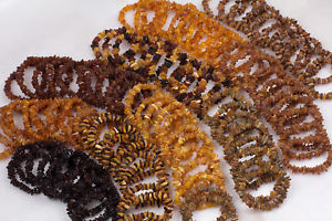 楽天hokushin【送料無料】ブレスレット　アクセサリ—　バルトチップブレスレッツ ロット100raw unpolished baltic amber adult chips beads bracelets lot 100 various colors