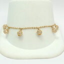 yzuXbg@ANZT?@k[YS[hr[hWvV[uXbg22k rose gold cz crystal bead dangle gypsy chacha bracelet 775