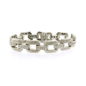 【送料無料】ブレスレット　アクセサリ—　ジュディスripka 925スターリングczリンクブレスレット75u22judith ripka 925 sterling silver cz link bracelet size 75 u22