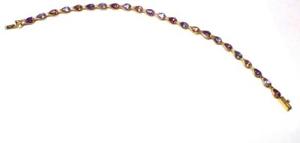 【送料無料】ブレスレット　アクセサリ—　14kmultiブレスレット714k solid gold multi gemstone quality safety clasp bracelet 7