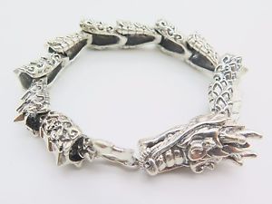 ブレスレット　アクセサリ—　ドラゴン83ポンドlistings925スターリングブレスレット13mmw listings925 sterling silver bracelet 13mmw perfect chain with dragon 83l