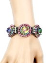 【送料無料】ブレスレット アクセサリ— iris gピンクprismicドームオーストリアブレスレットooakiris g huge chunky pink prismic dome austrian crystal runway braceletooak