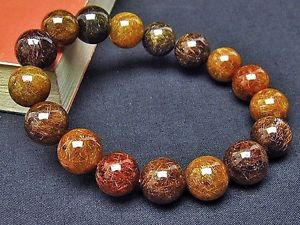【送料無料】ブレスレット アクセサリ— ブロンズゴールデンルチルラウンドブレスレット12mm rare 6a natural bronze gold...
