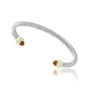 【送料無料】ブレスレット　アクセサリ—　デビッドケーブルクラシックシトリンゴールドブレスレットdavid yurman cable classic citrine amp; gold bracelet b12381s4aci