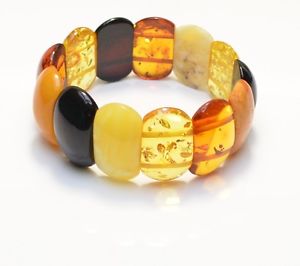 ̵ۥ֥쥹åȡ—Хȥޥ顼֥쥹åȥluxury natural genuine baltic amber multi color adult bracelet 233 grams ap36