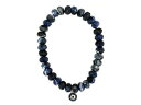 【送料無料】ブレスレット アクセサリ- ビードブレスレットsodalite bead evil eye bracelet